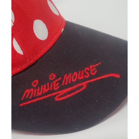 Disneyland Minnie Mouse Ball Cap Polka Dot Bow Hat Youth Disney Parks Authentic - Picture 6 of 11